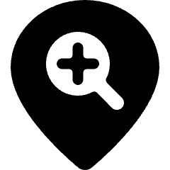 Style Three Pin Search Plus Icon from Ultimate Bold Set
