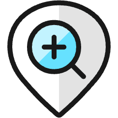 Style Three Pin Search Plus Icon from Ultimate Colors Set