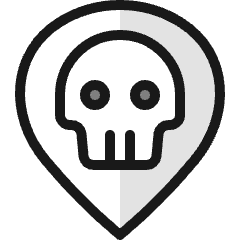 Style Three Pin Skull Icon from Ultimate Colors Set