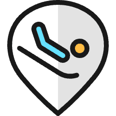 Style Three Pin Snow Slide Icon from Ultimate Colors Set