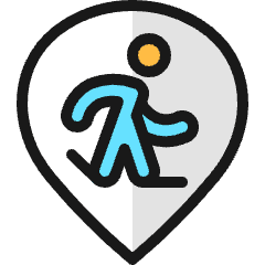 Style Three Pin Snow Walking Icon from Ultimate Colors Set