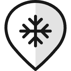 Style Three Pin Snowflake Icon from Ultimate Colors Set