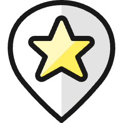 Style Three Pin Star Icon from Ultimate Colors Set