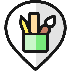 Style Three Pin Stationary Icon from Ultimate Colors Set