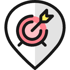 Style Three Pin Target Arrow Icon from Ultimate Colors Set