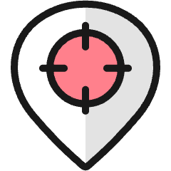 Style Three Pin Target Icon from Ultimate Colors Set