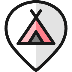 Style Three Pin Tent Icon from Ultimate Colors Set
