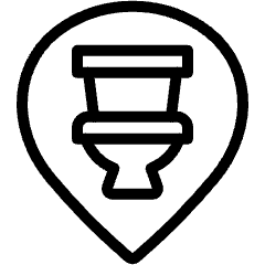 Style Three Pin Toilet Icon from Ultimate Light Set