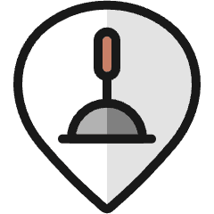 Style Three Pin Toilet Unclog Icon from Ultimate Colors Set