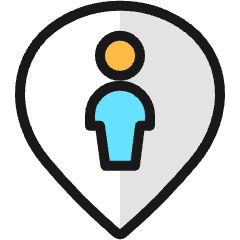 Style Three Pin User Man Icon from Ultimate Colors Set