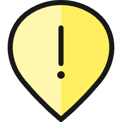 Style Three Pin Warning Icon from Ultimate Colors Set