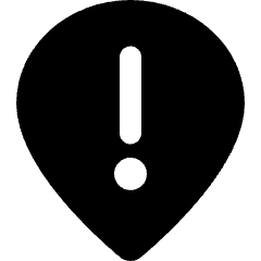 Style Three Pin Warning Icon from Ultimate Bold Set