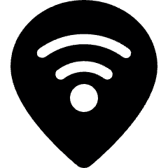 Style Three Pin Wifi Icon from Ultimate Bold Set