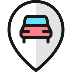 Style Two Pin Car Icon from Ultimate Colors Set