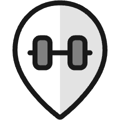 Style Two Pin Gym Icon from Ultimate Colors Set