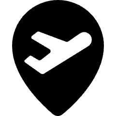 Style Two Pin Plane Icon from Ultimate Bold Set