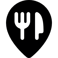 Style Two Pin Restaurant Icon from Ultimate Bold Set