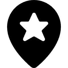 Style Two Pin Star Icon from Ultimate Bold Set