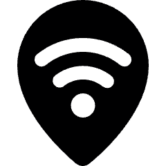 Style Two Pin Wifi Icon from Ultimate Bold Set