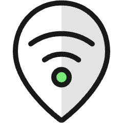 Style Two Pin Wifi Icon from Ultimate Colors Set