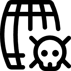 Piracy Barrel Icon from Ultimate Regular Set