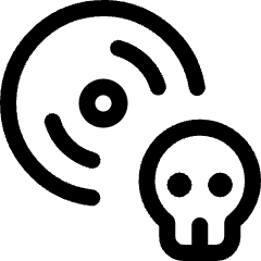 Piracy Content Disk Icon from Ultimate Regular Set