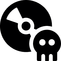 Piracy Content Disk Icon from Ultimate Bold Set