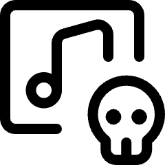 Piracy Content Music File Icon from Ultimate Regular Set
