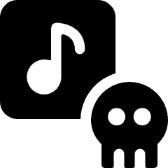 Piracy Content Music File Icon from Ultimate Bold Set