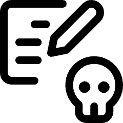 Piracy Content Script Icon from Ultimate Regular Set