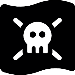 Piracy Flag Icon from Ultimate Bold Set