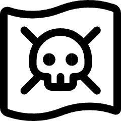 Piracy Flag Icon from Ultimate Regular Set