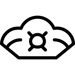 Piracy Hat Icon from Ultimate Light Set