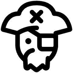 Piracy Pirate 2 Icon from Ultimate Regular Set