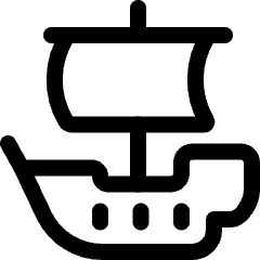 Piracy Ship 1 Icon from Ultimate Regular Set