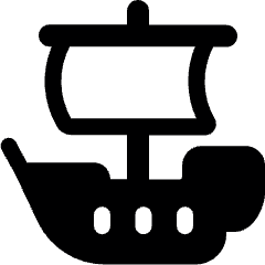 Piracy Ship 1 Icon from Ultimate Bold Set