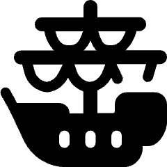 Piracy Ship 3 Icon from Ultimate Bold Set