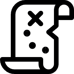 Pirate Treasure Map Icon from Ultimate Regular Set