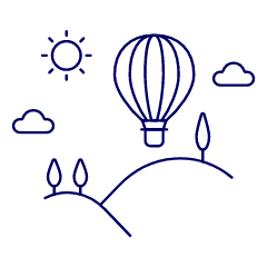 Bolloon Travel Illustration from UX Line Set