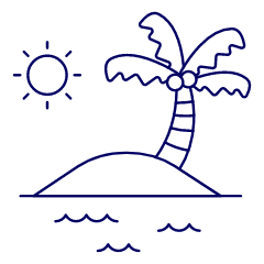 Island Illustration from UX Line Set