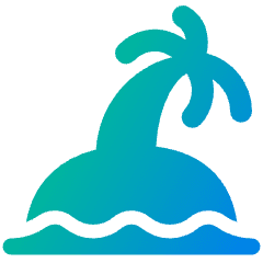 Beach Icon from Plump Gradient Set