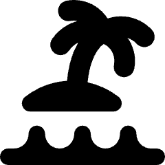 Beach Icon from Micro Solid Set