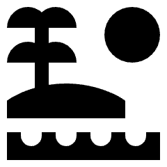 Beach Icon from Sharp Solid Set