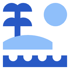 Beach Icon from Sharp Flat Set
