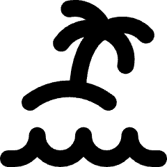 Beach Icon from Micro Line Set