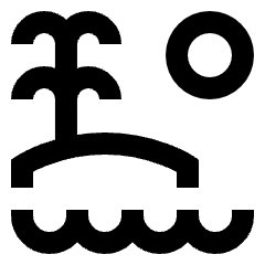 Beach Icon from Sharp Line Set