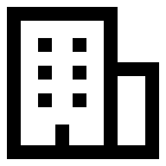 Building Office Icon from Sharp Line Set
