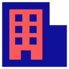 Building Office Icon from Sharp Pop Set