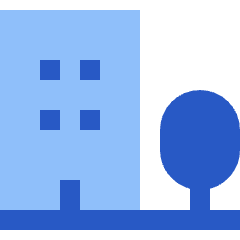 Building Real Estate Icon from Sharp Flat Set