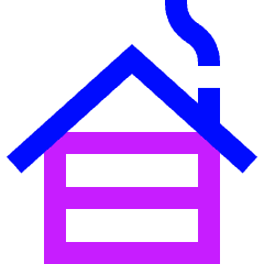 Cabin Icon from Sharp Neon Set